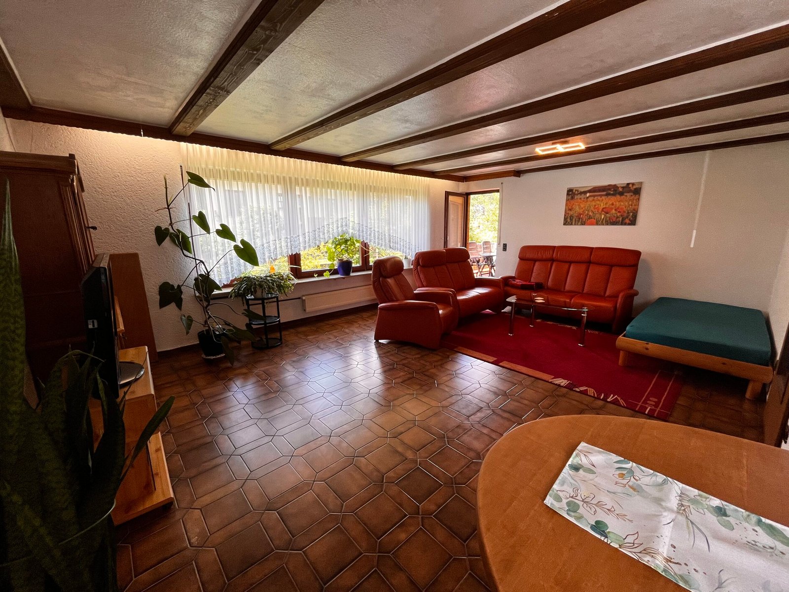 Gemütlicher Wohnbereich in der Ferienwohnung